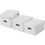 ESSELTE Home velikost M 26.5 x 20.5 x 36,5 cm, bílá - set 3 ks – Zboží Živě