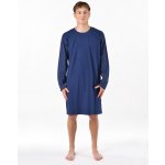 Gina pánské košile noční pánská dlouhý rukáv, šité, s potiskem Pyžama 2025 79203P lékořice bílá – Zboží Dáma