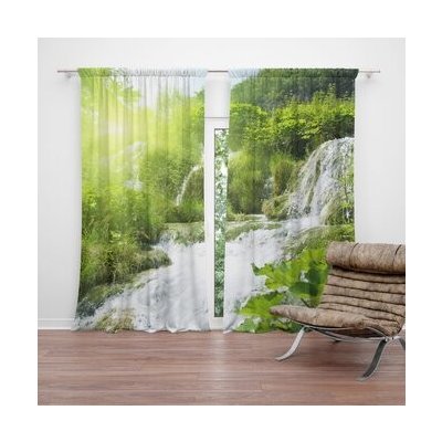 Sablio Závěs Kaskádovitý vodopád: 2ks 140x250cm – Hledejceny.cz