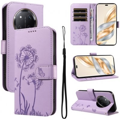 VSECHNONAMOBIL 100079 ART DANDELION Peněženkové pouzdro pro Honor Magic7 Lite 5G fialové – Zboží Živě