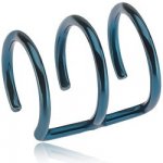 Šperky eshop ocelový fake piercing do ucha modré barvy tři kroužky PC09.06 – Sleviste.cz