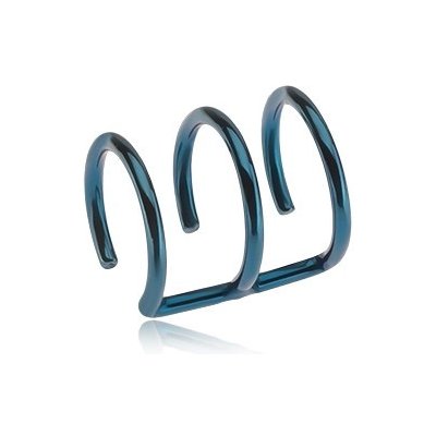 Šperky eshop ocelový fake piercing do ucha modré barvy tři kroužky PC09.06 – Sleviste.cz