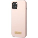 Pouzdro Guess iPhone 13 mini Silicone Logo Plate MagSafe růžové – Hledejceny.cz