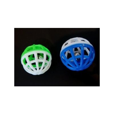 Tatrapet hračka pro kočku míček 3,5 cm s rolničkou 10 ks modrá a růžová – Zboží Mobilmania