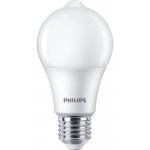 Philips LED žárovka E27 A60 8W 60W teplá bílá 2700K s pohybovým čidlem – Zboží Živě