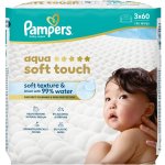 Pampers Dětské čisticí ubrousky, Aqua Soft Touch Baby 3 x 60 ks – Zboží Dáma