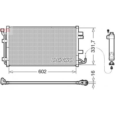 Kondenzátor, klimatizace DENSO DCN46035 – Zbozi.Blesk.cz