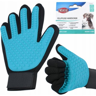Trixie Pečující masážní rukavice černo modrá 16 x 24 cm – Sleviste.cz