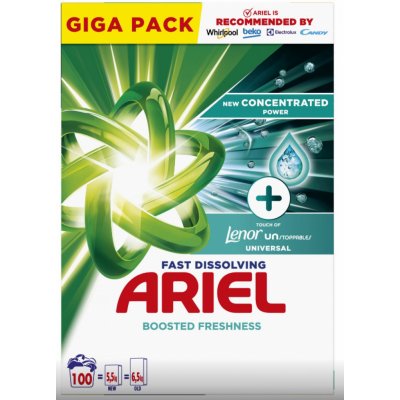 Ariel Universal Lenor Unstoppables prášek 5,5 kg 100 PD – HobbyKompas.cz