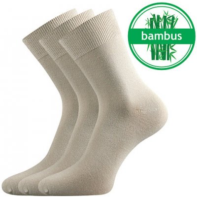 Lonka ponožky klasické BadonA 3 páry béžová