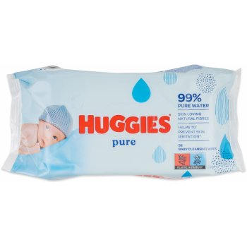 Huggies Pure vlhčené ubrousky 56 ks od 27 Kč - Heureka.cz