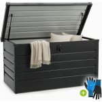 Juskys box 200208 kovový 380 L 120 x 53 x 63 cm – Zboží Mobilmania