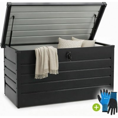 Juskys box 200208 kovový 380 L 120 x 53 x 63 cm – Zboží Mobilmania