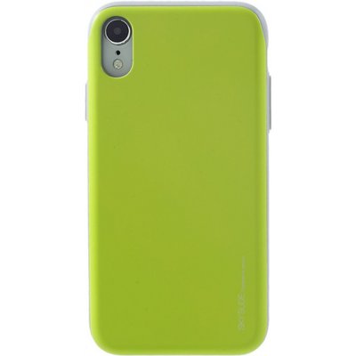 Pouzdro Mercury Sky slide Apple iPhone Xr - prostor platební karty - plastové / gumové - šedé / zelené