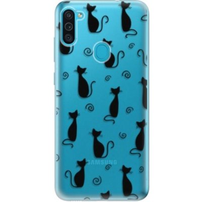 iSaprio Cat pattern 05 Samsung Galaxy M11 černé