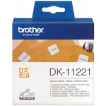 Brother 23mm x 23mm, bílá, 1000 etiket, DK11221 – Zboží Mobilmania