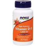 NOW Foods Vitamin D3 1000 IU 180 softgel kapslí – Hledejceny.cz