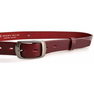Penny belts dámský kožený opasek červený bordó- 60030-190-95