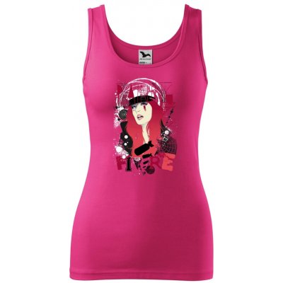 Dobrý Triko dámské tílko s potiskem Raining fire Purpurová – Zboží Mobilmania