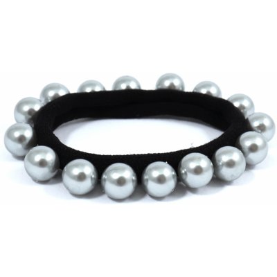 Gumička s perličkami Barva: černá a šedá – Zboží Mobilmania
