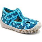 Befado bačkůrky Honey 630P010 DINO tyrkysové flexibilní lehké vyšší – Zboží Dáma