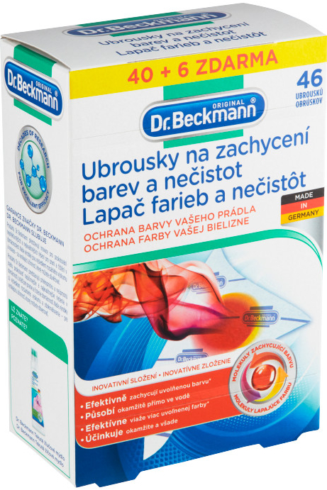 Dr.Beckmann ubrousky Advanced na zachycení barev a nečistot při praní 44 ks  od 160 Kč - Heureka.cz