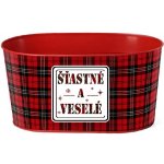 Emocio Květináč plechový 225x110mm ŠŤASTNÉ VÁNOCE 39798 – Hledejceny.cz