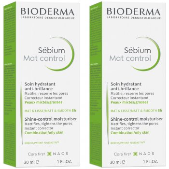 Bioderma Sébium Mat Control lehký hydratační krém proti lesknutí pleti a rozšířeným pórům Mattifies Tightens the Pores Instant Corrector 30 ml