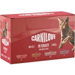 CARNILOVE Cat POUCH GRAVY MULTIPACK 12x 85 g – Sleviste.cz