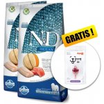 N&D Ocean Adult Medium & Maxi Grain Free Salmon & Cod & Melon 2 x 12 kg – Hledejceny.cz