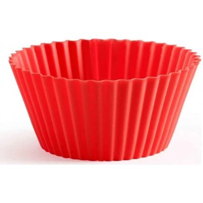 Lékué Sada silikonových forem na košíčky 75 ml 12 ks červené – Zboží Dáma