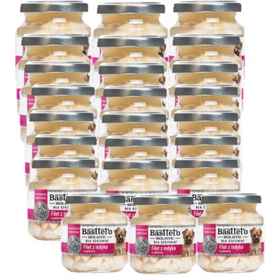 Basttet'o Holistic krůtí filet v galetě pro štěňata 24 x 130 g – Sleviste.cz