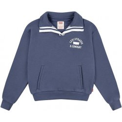 Levi's Collegiate Ls Collar Top modrá