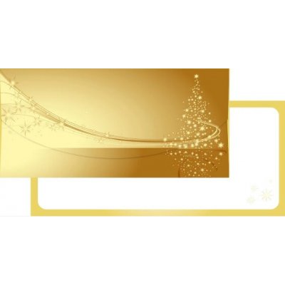 Alvarak Dárková obálka na peníze a poukázky 225583 - Vánoční stromeček zlatý – Zboží Dáma