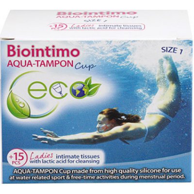 BioIntimo Aqua-tampon menstruační kalíšek vel. 1 – Zbozi.Blesk.cz