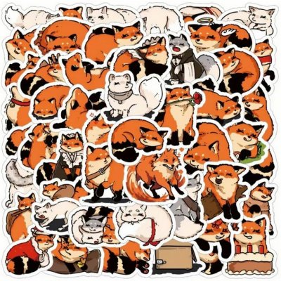 Set 50 samolepek liška (3) – Zboží Živě
