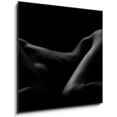 Obraz 1D - 50 x 50 cm - Sexy body nude woman. Naked sensual beautiful girl. Artistic black and white photo. Sexy tělo nahá žena. Nahá smyslná krásná dívka. Umělecká čern – Zboží Mobilmania
