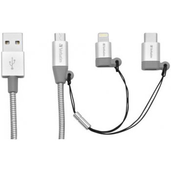 Verbatim 48870 USB (2.0), USB A (2.0) M/USB micro (2.0) M, 1m, stříbrný