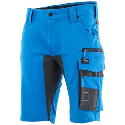 Sara Workwear strečové kraťasy MOTIONFLEX modré tm. šedé – Zboží Mobilmania