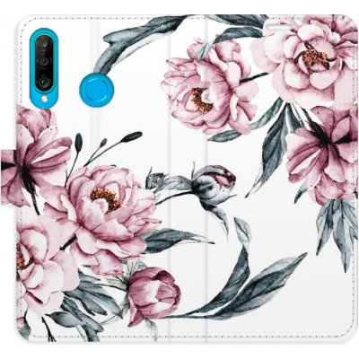 Pouzdro iSaprio Flip s kapsičkami na karty - Pink Flowers Huawei P30 Lite – Zbozi.Blesk.cz