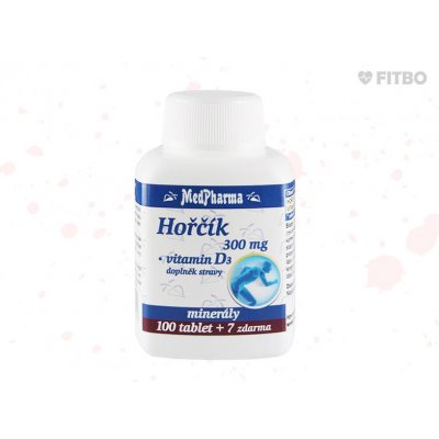 MedPharma Hořčík 300 mg + Vitamín D3 107 tablet – Zboží Dáma
