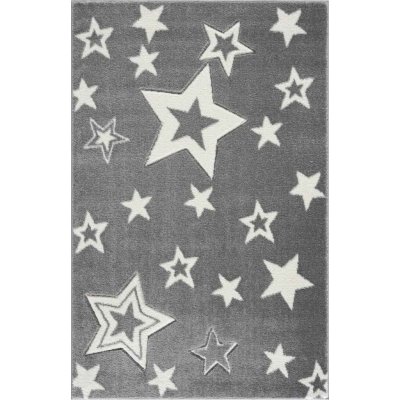Livone GALAXY Happy Rugs Stars stříbrně šedo bílý – Zboží Mobilmania