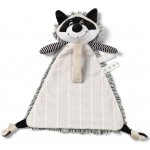 BabyOno mazlík přítulníček s přívěskem na dudlík Racoon Rocky Mýval černo bílý – Zboží Dáma