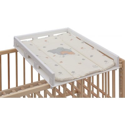 Přebalovací pult OGY Scarlett na postýlku - bílý - s přebalovací podložkou Slon - béžová – Hledejceny.cz