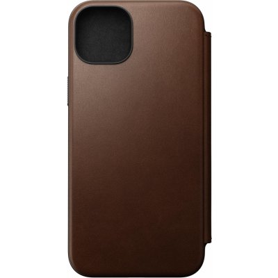 Pouzdro Nomad Modern Leather Folio iPhone 15 Plus hnědé