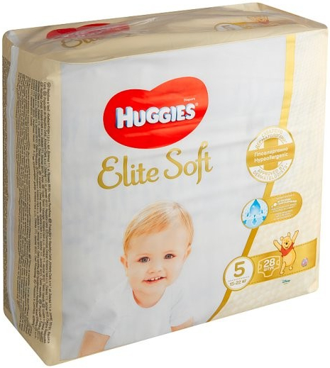 Huggies Elite Soft Diapers 5 12-22 kg 28 pcs ᐈ Buy at a good price from  Novus