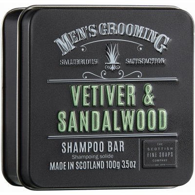 Scottish Fine Soaps pánský tuhý šampon Vetiver a Santalové dřevo 100 g