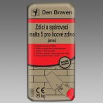 Den Braven Zdicí a spárovací malta 5 pro lícové zdivo 25 kg – Sleviste.cz