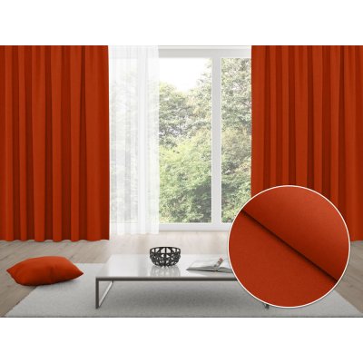 Biante Zatemňovací závěs Blackout BKU-105 Cihlově červený - šířka 270 cm 270x150 cm – Zboží Mobilmania