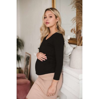 Těhotenské a kojící tričko Milk Shirt milk & love černá – Zboží Dáma